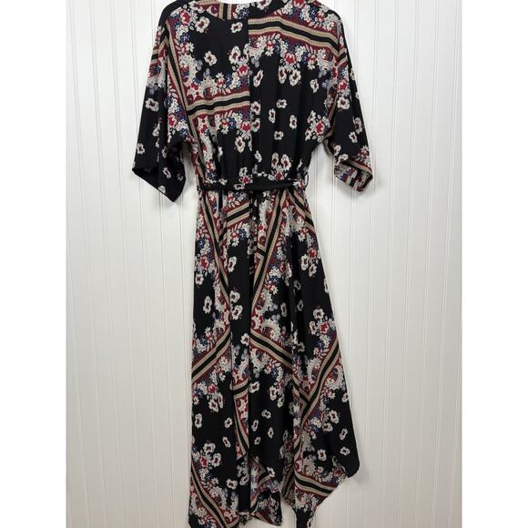 Lulus Women's Maxi Timeless Wrap Dress Black Floral Long‎ Sleeve Size S #142 - Picture 8 of 16